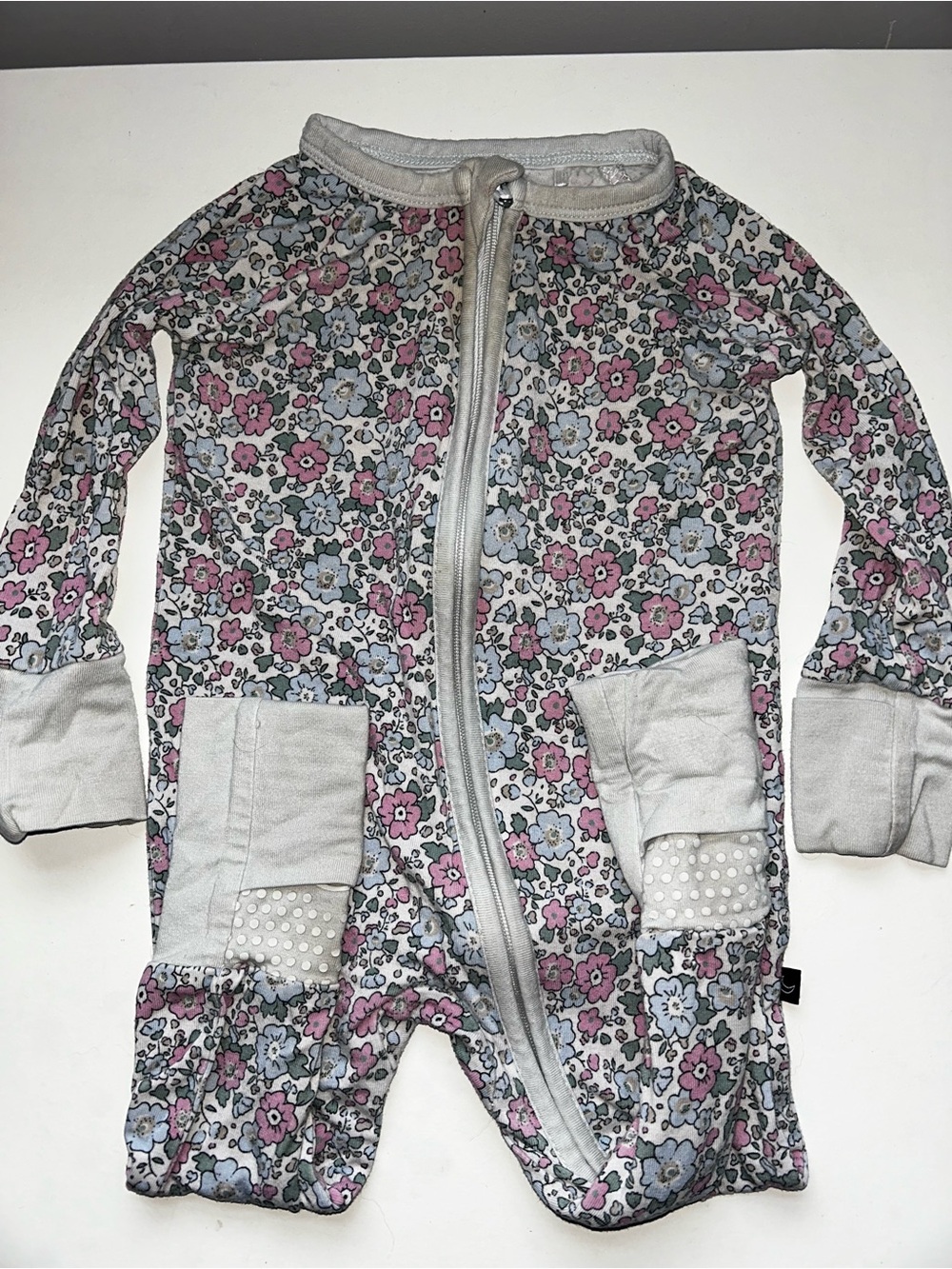 TSS PLAY Floral Zip-Front Pajamas in Pink and Blue